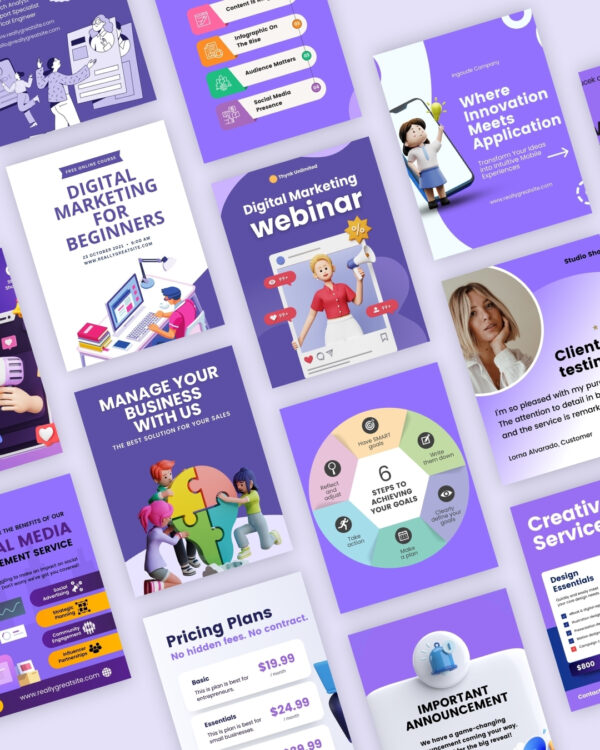 110+ New Digital Marketing Templates- Made in Canva