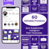 Gym Supplement Instagram Post Templates - Canva Editable Instagram Post