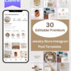 Jewelry Store Instagram Post Templates Canva Templates
