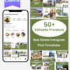 Real Estate Instagram Post Templates - Canva Editable
