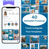 40 Travel Instagram Post Templates