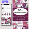 50+ Dental Clinic Instagram Post Templates - Canva Editable