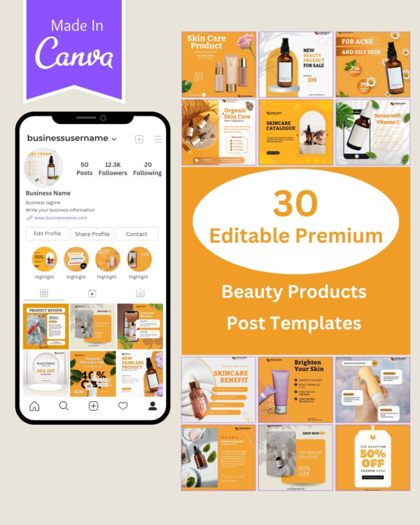 Beauty Products Insta Post Square Format (Instagram Post)
