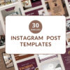 30 AirbnbHomestay Instagram Post Templates - Canva Editable
