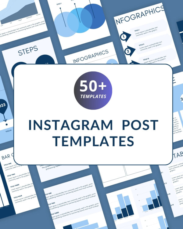 Charts & Info graphics Instagram Post Templates - Canva Editable
