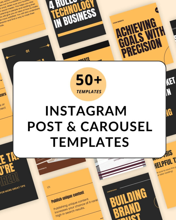 50+ Showcase Your Brand Instagram Post Carousel Templates - Canva Editable