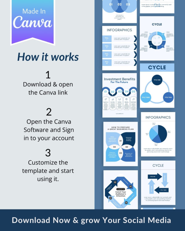 Charts & Info graphics Instagram Post Templates - Canva Editable