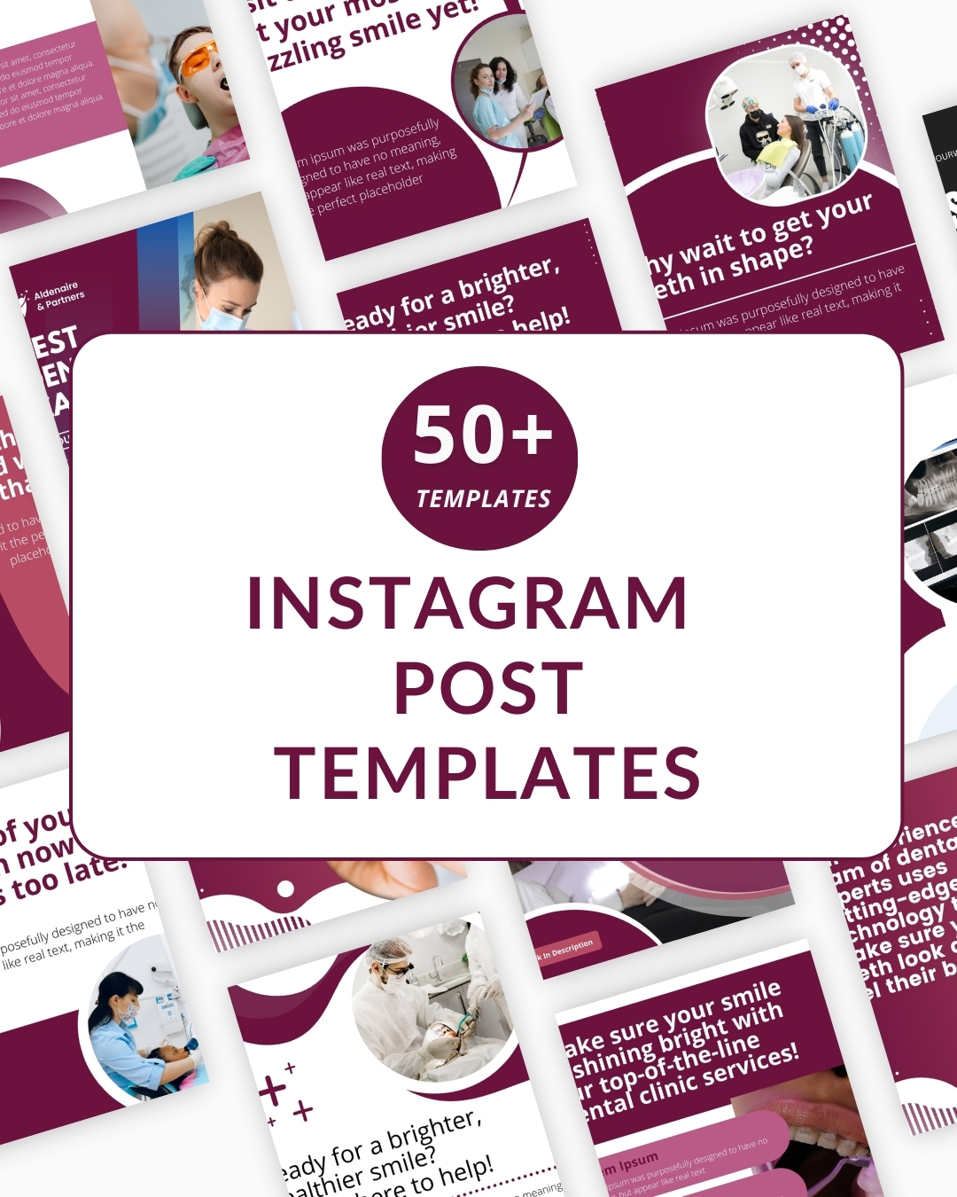 50+ Dental Clinic Instagram Post Templates - Canva Editable