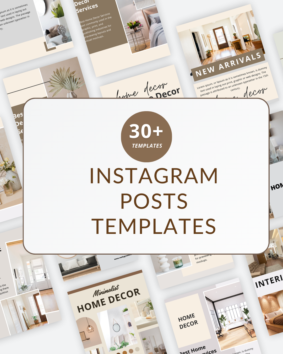 30+ Home Decor Instagram Post Templates | Editable Canva Templates